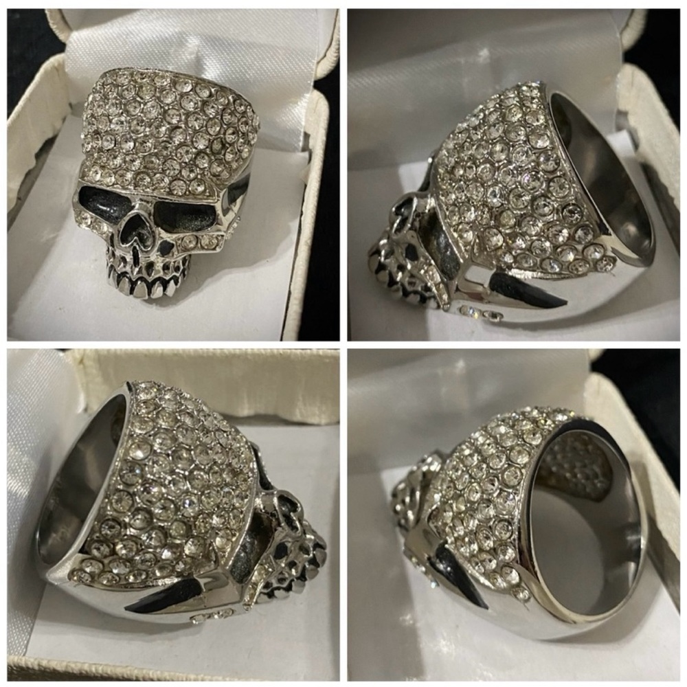 Diamond Skull Ring